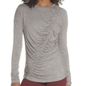 Zella So Graceful Ruched Long Sleeve Top Small
